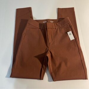 Old Navy High Rise Pixie Slimming Pockets Pants Ankle Size 4 Tan Brown NEW